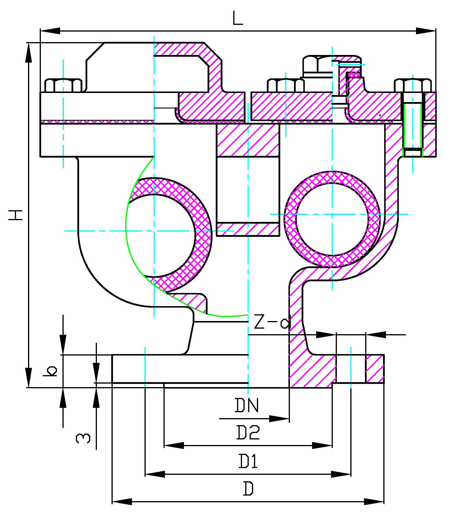 Double ball air release valve KF-6500(图1)